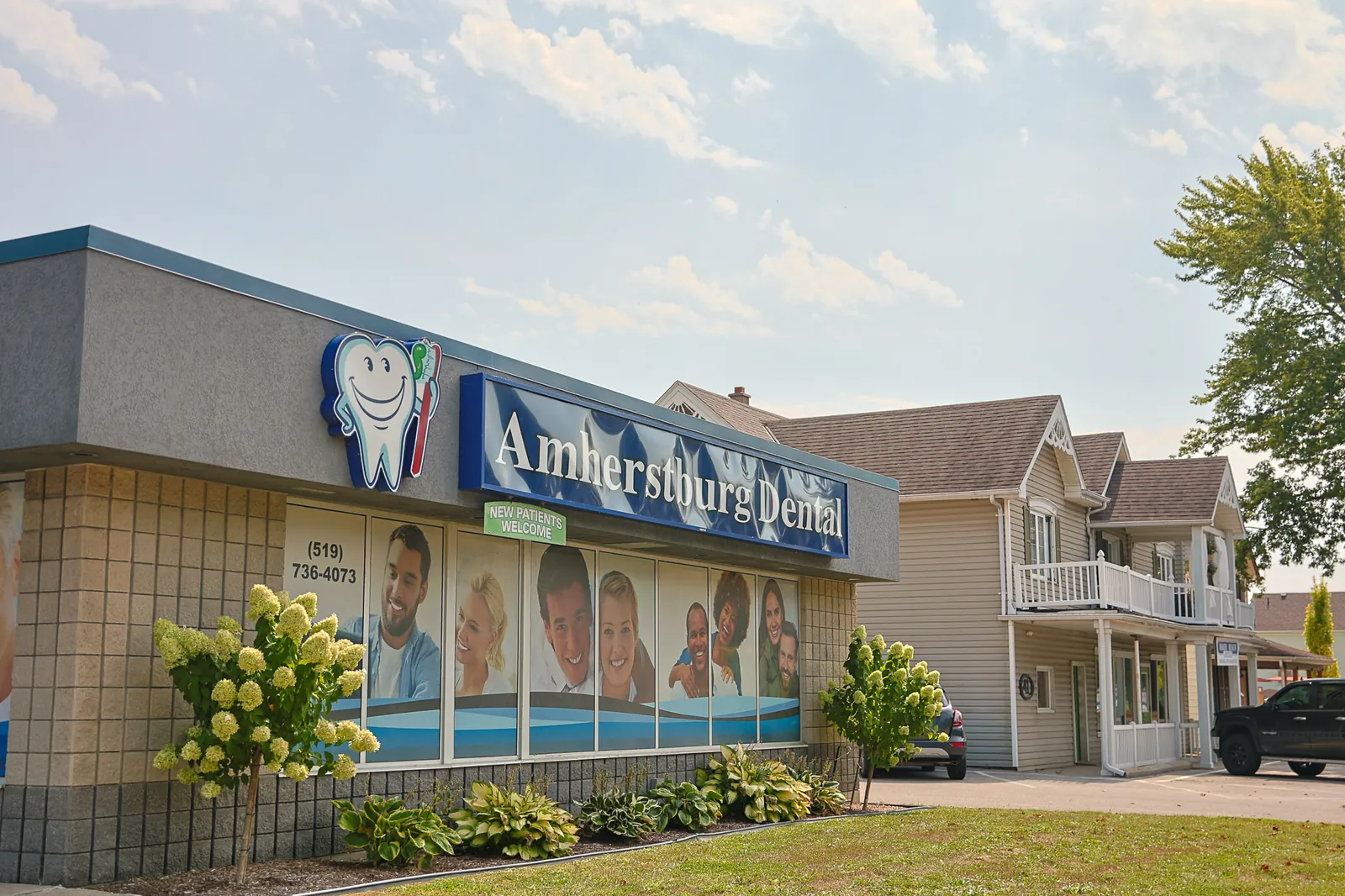The front of the Amherstburg Dental office at 35 Sandwich St. S